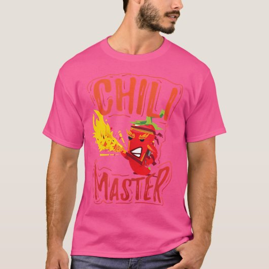 Chili Master Eetwedstrijd Kook Off Rode Peper T-shirt (Voorkant)