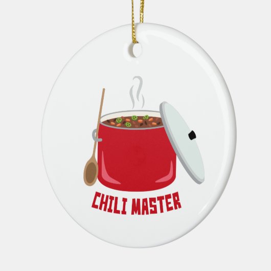 Chili Master Keramisch Ornament (Links)