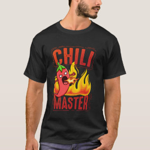 Chili Master Pittige Kruiden Hitte Vlammen Fun Hit T-shirt