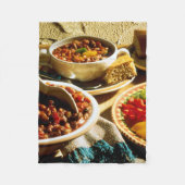 Chili met CornBrood Fleece Deken (Voorkant)