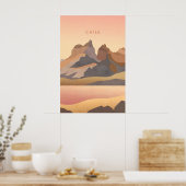 Chili Minimaal Reisposter Poster (Keuken)