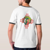 Chili Monster  geïnspireerd Ringer T-shirt (Achterkant volledig)