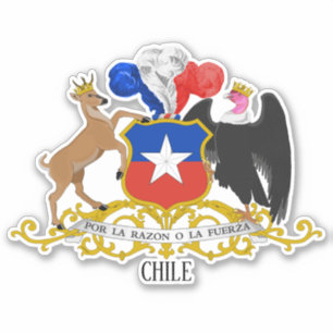 Chili nationaal wapenschild sticker