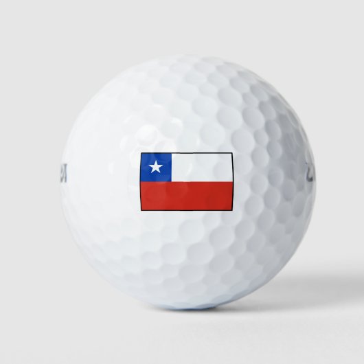 Chili - Nationale Vlag - Actueel Golfballen (Voorkant)