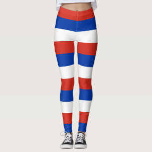 Chili Nationale vlag Kleuren horizontaal gestreept Leggings