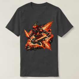 Chili Nevel Vuur Ninja — Vintage Ruimte Krijger  T-shirt