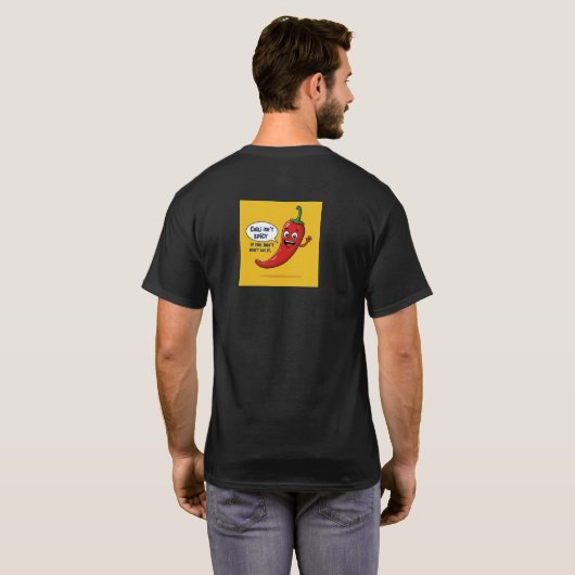 chili niet heet t-shirt (Achterkant volledig)