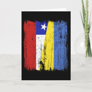 Chili Oekraine Half Vlag Chileense Oekraïense Erfg Kaart