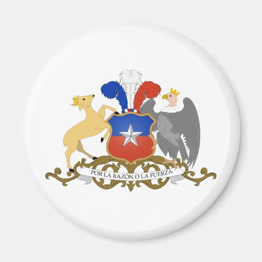 Chili Officieel wapen Heraldiek Symbool Magneet (Voorkant)