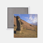 Chili, Paaseiland. Hillside met Moai Magneet (Voorkant / Achterkant)