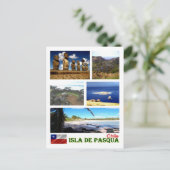 Chili - Paaseiland - Mozaïek - Briefkaart (Staand voorkant)