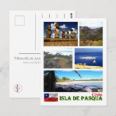 Chili - Paaseiland - Mozaïek - Briefkaart (Voorkant / Achterkant)