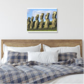 Chili, Paaseiland, Rapa Nui, Ahu Akivi Canvas Afdruk (Insitu (Slaapkamer))