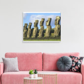 Chili, Paaseiland, Rapa Nui, Ahu Akivi Canvas Afdruk (Insitu (Woonkamer))
