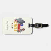 Chili Paaseilandvlag en Alpaca Bagagelabel (Voorkant horizontaal)