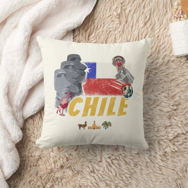 Chili  Paaseilandvlag en Alpaca Kussen (Deken)