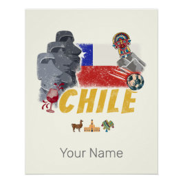 Chili  Paaseilandvlag en Alpaca Perfect Poster