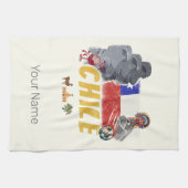 Chili  Paaseilandvlag en Alpaca Theedoek (Horizontaal)