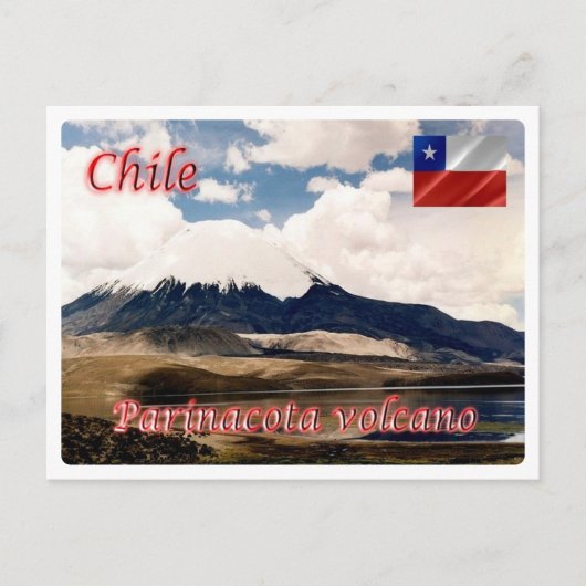 Chili - Parinacota Volcano - Briefkaart (Voorkant)