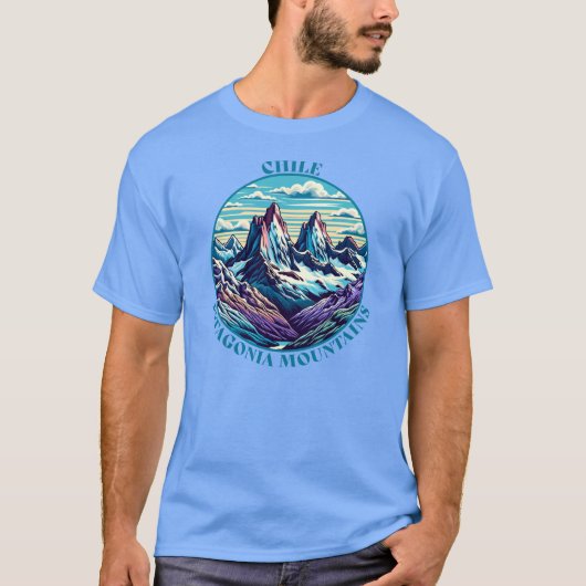 Chili Patagonië Bergen T-shirt (Voorkant)