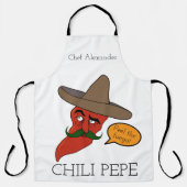 Chili Pepe personaliseren Long Apron Schort (Voorkant)