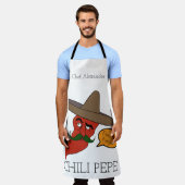 Chili Pepe personaliseren Long Apron Schort (Gedragen)