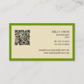 Chili peper cartoon karakter visitekaartje (Achterkant)