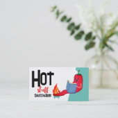 Chili Peper lezen Smart Food visitekaartjes (Staand voorkant)