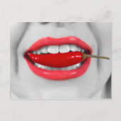 Chili peper lippen briefkaart (Voorkant)