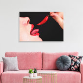 Chili peper lippen canvas afdruk (Insitu (Woonkamer))