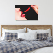 Chili peper lippen canvas afdruk (Insitu (Slaapkamer))