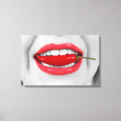 Chili peper lippen canvas afdruk (Voorkant)