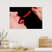 Chili peper lippen poster (Keuken)