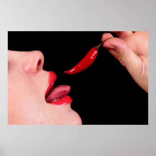 Chili peper lippen poster (Voorkant)