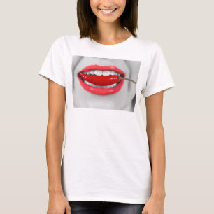 Chili peper lippen t-shirt