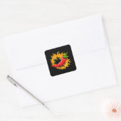 Chili peper met vlammen stickers (Envelop)