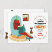 Chili peper Mexicaanse kookboek receptenkaart Briefkaart (Voorkant / Achterkant)