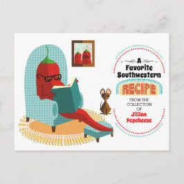 Chili peper Mexicaanse kookboek receptenkaart Briefkaart