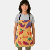 Chili peper pastel kleurrijke gepersonaliseerde pa schort (Insitu)