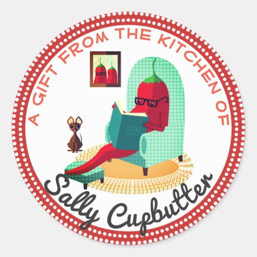 Chili peper salsa uit de keuken van sticker (Voorkant)