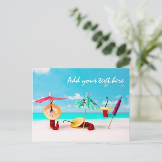 Chili Pepers Aan Zee Briefkaart (Staand voorkant)