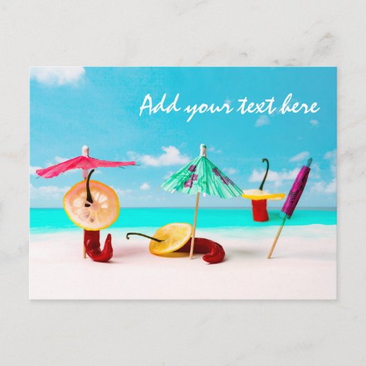 Chili Pepers Aan Zee Briefkaart (Voorkant)