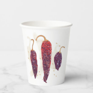 CHILI PEPERS Papieren Bekers
