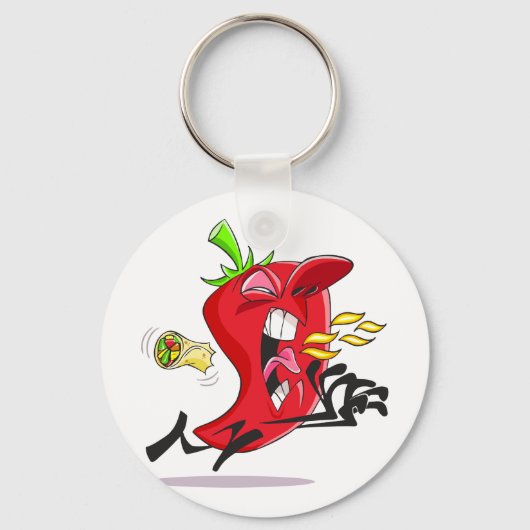 Chili Pepper Ademen Vuur Sleutelhanger (Achterkant)