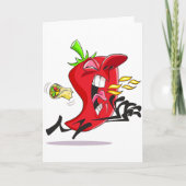 Chili Pepper Ademen Vuur Wenskaarten Kaart (Voorkant)