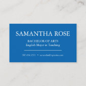 Chili Pepper Afstuderen Visitekaartje (Achterkant)