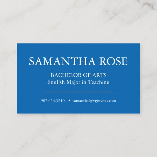 Chili Pepper Afstuderen Visitekaartje (Achterkant)