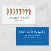 Chili Pepper Afstuderen Visitekaartje (Voorkant / Achterkant)