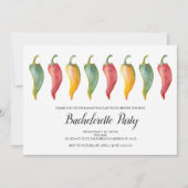 Chili Pepper Bachelorette Party Invite Kaart (Voorkant)
