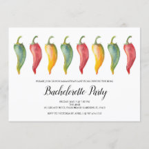 Chili Pepper Bachelorette Party Invite